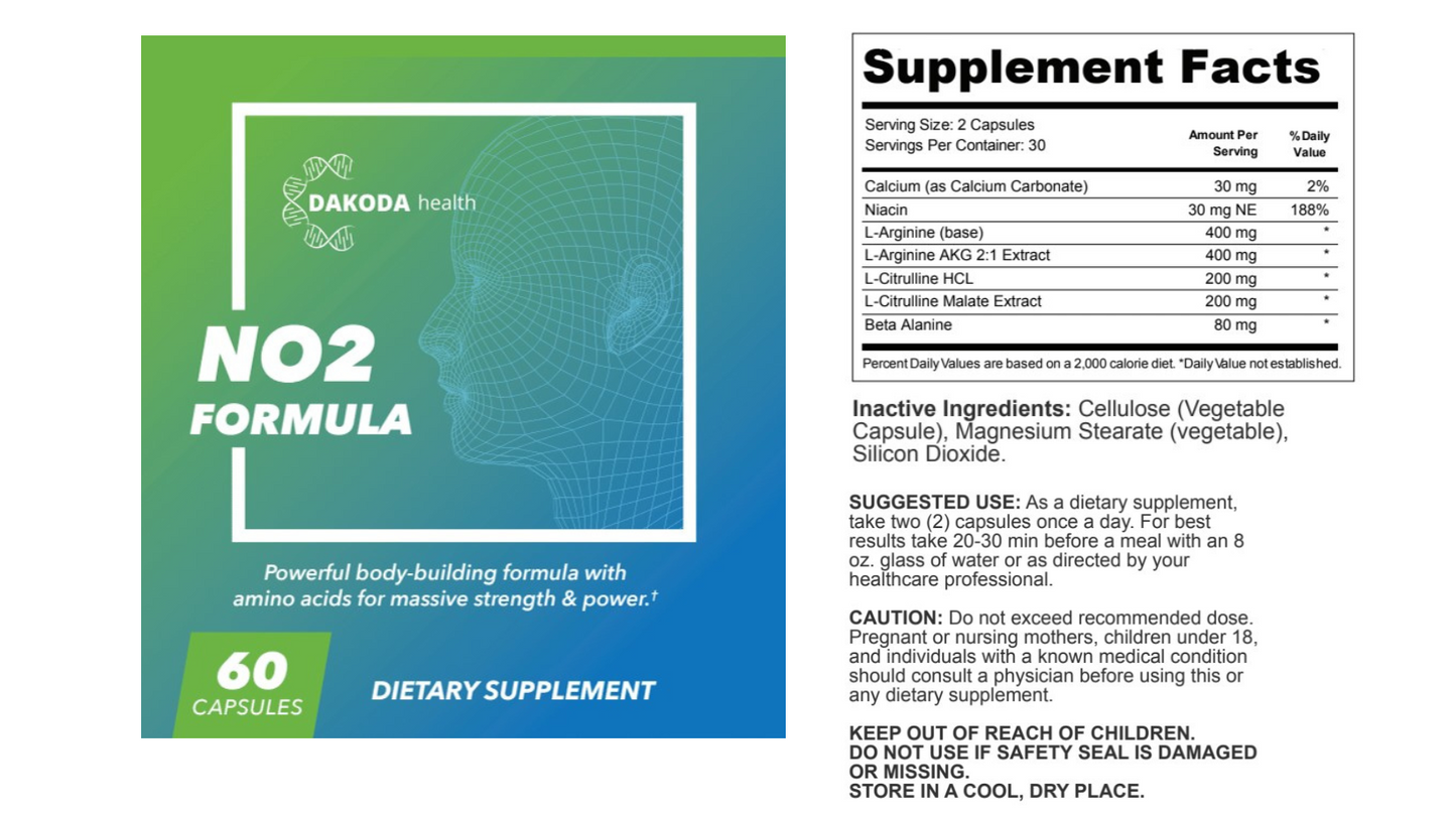 NO2 (NItric Oxide) Formula  |  3 Btls $47.77 ea